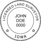 Iowa Professional Land Surveyor Seal